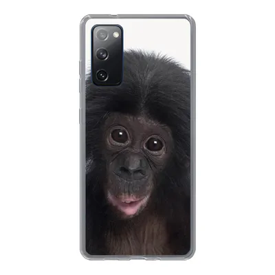 Produktbild von MuchoWow® Handyhülle Schutzhülle Hülle für Samsung Galaxy S20 FE Affe - Schimpanse - Porträt - Kinder - Jungen - Mädchen Silikon Softcase Handy Hülle - Abdeckung