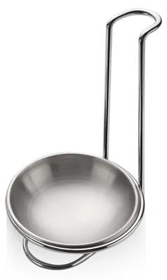 Imagen del producto de Soporte para cucharas de cocina de acero inoxidable, con colador, que evita derrames, ideal para la cocina