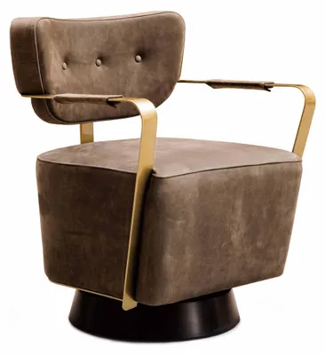 Produktbild von Luxus Stuhl Polster Cocktail Relax Lounge Club Stühle Möbel Design Sessel Braun