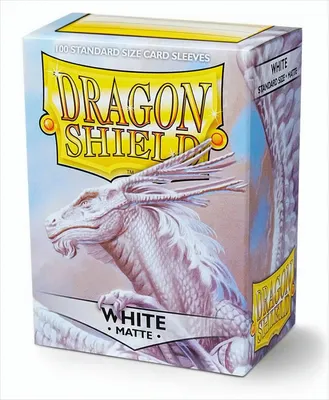 Immagine prodotto di Manicotti opachi di dimensioni standard Dragon Shield - Bianco (100 manicotti)