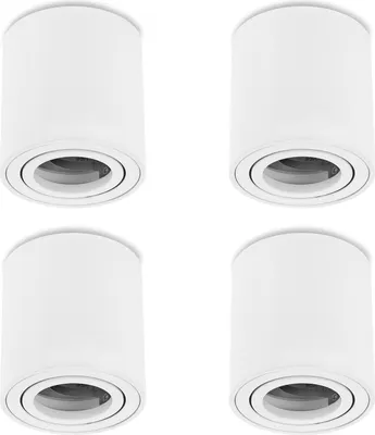 Produktbild von Sweet LED Aufbaustrahler GU10 rund weiß Aluminium Decken Aufbauspot 230V  4er