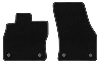 Image de Tapis avant en moquette pour Volkswagen Caddy IV 2020- (ludospace) – 2 pièces, noirs, sur mesure – Wielganizator BASIC