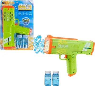 Obrázek produktu pro Automatická LED pistole na mýdlové bubliny + 2 tekutiny.