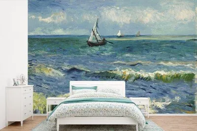 Produktbild von Vinyl-Fotobehang mit Zeeaussicht, 525 cm x 350 cm, Leinwand-Design