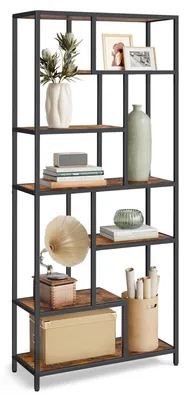Productafbeelding van VASAGLE boekenkast, kast met 6 planken, vrijstaande kast, planken van spaanplaat, 30 x