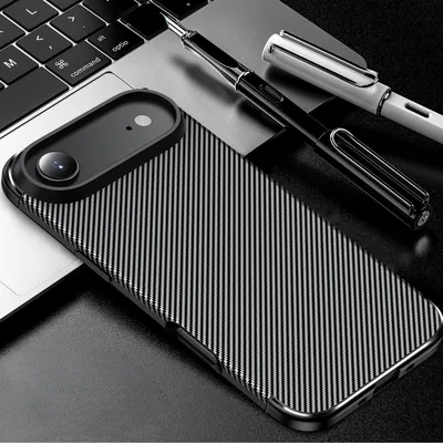 Immagine prodotto di AVANA iPhone 17 Air Custodia in silicone Custodia sottile Nero Ottica di carbonio