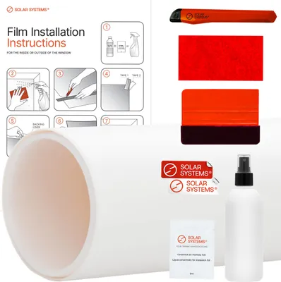 Produktbild von Solar Systems | Fensterfolie - Milchig Matt 50x150 cm - UV-Schutz - Selbstklebend - Sichtschutz