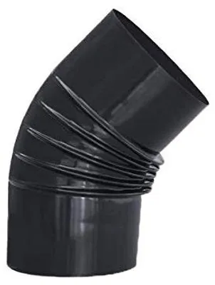 Productafbeelding van S&M 485138 Bochten, 72°, zwart geëmailleerd, 900°C, diameter 100 mm, voor ovenbuizen en schoorstenen