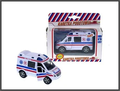 Produktbild von Rettungswagen Spielzeugauto mit Sound - 11cm HKG089 11012