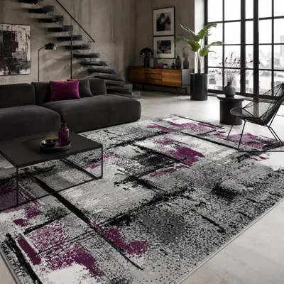 Produktbild von Designer Teppich Samba Modern Purple Urban, Größe:80x150 cm