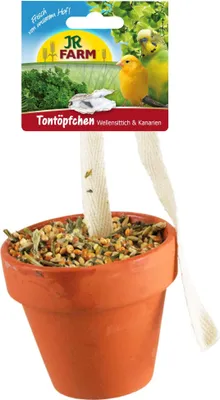 Produktbild von JR FARM Tontopf - ein leckerer Snack für alle kleineren Papageien 80 g