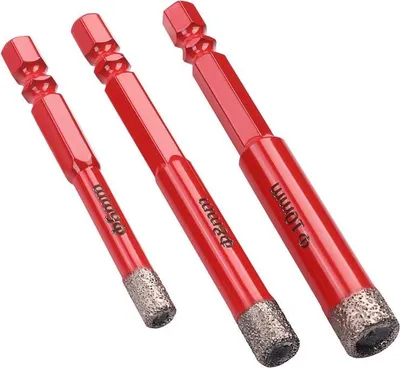 Obrázok produktu pre Súprava diamantových píl na kameninu, 3-dielna, HEX 6, 8, 10 mm, KD12645