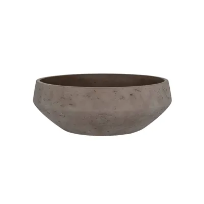 Produktbild von Pottery pots Schale-Übertopf Madu Schwarz gewaschen-Grau-Braun D 45 cm H 16 cm