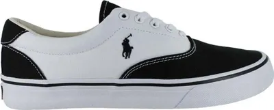 Produktbild von POLO Ralph Lauren THORTON Herren Turnschuhe weiß schwarz mit 2 cm dicker Sohle