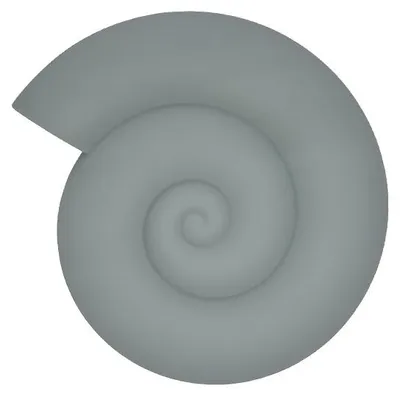 Produktbild von OYOY Nautilus Untersetzer Silikon Dusty Blue L301282 Topfuntersetzer 16,5x15 cm skandinavischer Hitzeschutz für Küche und Tisch