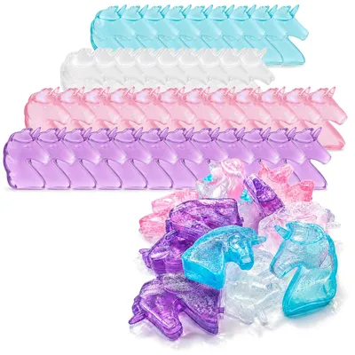 Produktbild von com-four® 56x Wiederverwendbare Eiswürfel in Einhorn-Form
