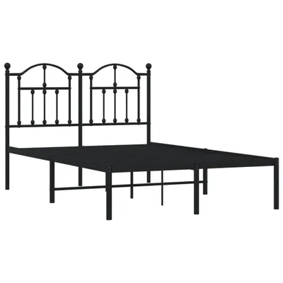 Immagine prodotto di vidaXL Struttura letto con testiera in metallo nero 120x190 cm
