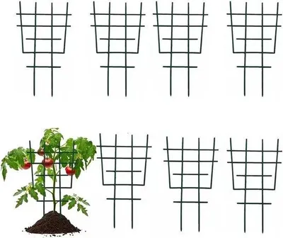 Productafbeelding van Famanu plantensteunen set, 8-delig - metaal, geschikt voor kleine klimplanten