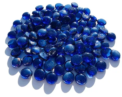 Dunkelblaue Glasnuggets 2 cm, 500 g, Dekosteine für Vasen