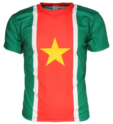 Obrázek produktu pro Fotbalové tričko v retro stylu s vlajkou Surinamu - velikost L