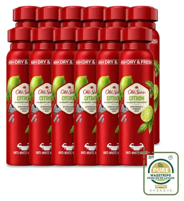 Obrázek produktu pro 12 kusů deodorantu Old Spice Citron ve spreji, objem 150 ml – balení