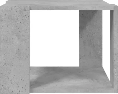 A concrete cube with an opening in the middle, presented on a white background.