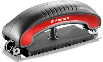 A close-up studio shot of a Facom Richtkeil sanding tool.
