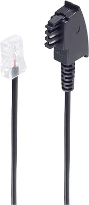 Produktbild von shiverpeaks BS70002-2, 2 m, TAE-F, RJ-45, Schwarz, Männlich, Männlich