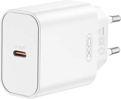 Produktbild von XO CE32 USB-C PD 20W Wandladegerät kompakt Reiseadapter Weiß