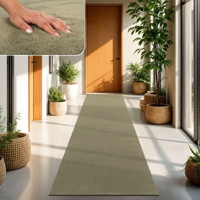Produktbild von TT Home Wohnzimmer Teppich Kurzflor Anti-Rutsch Rückseite Unifarben Modern Waschbar Größe 60x100 cm