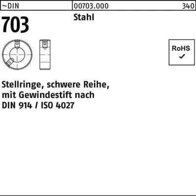 Produktbild von Reyher  Stellringe DIN 703 Stahl 80 (1 Stück)
