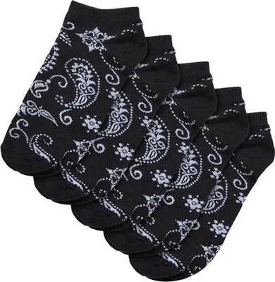 Obrázek produktu pro Ponožky Urban Classics Bandana Pattern No Show Socks 5-Pack black - 47–50
