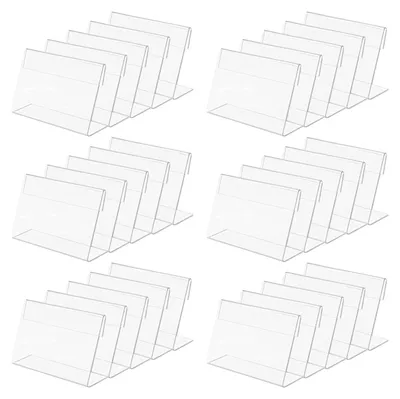 Productafbeelding van Etikettenhouder - Acryl - 30 stuks - 6 x 4 cm - Transparant