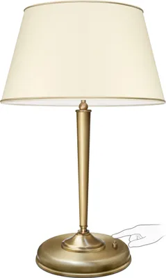 Produktbild von Messing Tischleuchte designerisch Druckschalter Goldpatina 53cm Ø35cm 2x E27 120W Wohnzimmer Schlafzimmer Büro Leselampe handgefertigt