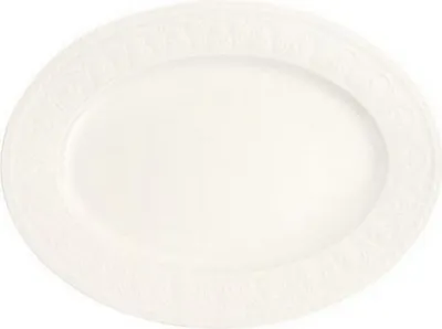 Zdjęcie produktu dla Villeroy & Boch Cellini, Talerz obiadowy, Owalny, Porcelana, Biały, 400 mm, 1,08 kg