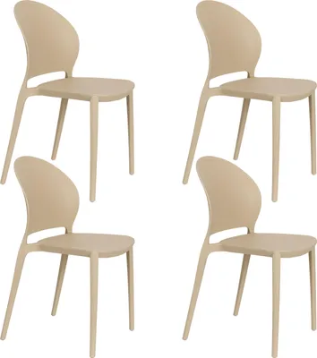 Produktbild von Housecraft Living Sjoerd Gartenstuhl Beige - 4 er Set