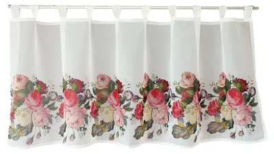 Produktbild von Gardine mit Druckmotiv Rosen 60 x 150 cm Bistrogardine