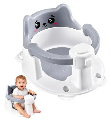 Produktbild von Badewannensitz für Babys ab 6 Monaten, rutschfester Badesitz mit 4 Saugnäpfen, sicherer Badewannenstuhl für Säuglinge und Neugeborene