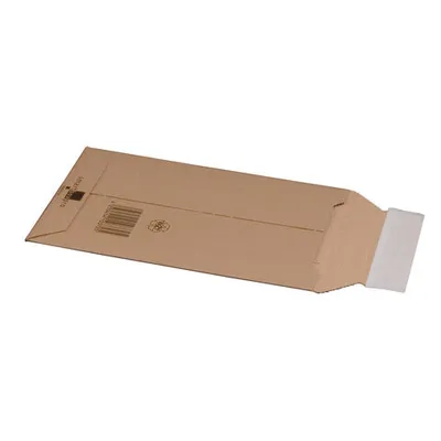 Produktbild von 100x Wellpappe Versandtaschen 187x272mm bis 50mm Höhe Selbstklebeverschluss Aufreißfaden für A5 braun