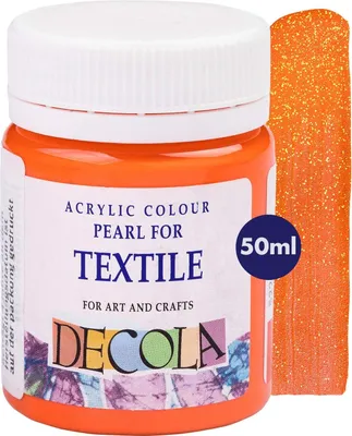 Produktbild von Nevskaya Palitra Decola - Orange Glitzer Effekt Textilfarbe 50ml | Hochpigmentierte Textilfarben Waschmaschinenfest | Hergestellt