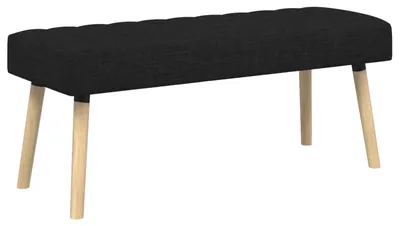 Obrázok produktu pre vidaXL Lavica s prešívaným čalúnením, čierna, 110 x 40 x 46 cm, látka