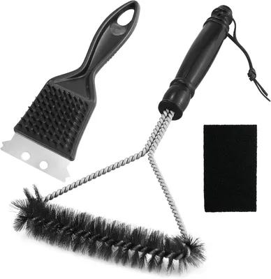 Immagine prodotto di Spazzola per griglia in acciaio inossidabile, confezione da 2, ideale per griglie e barbecue