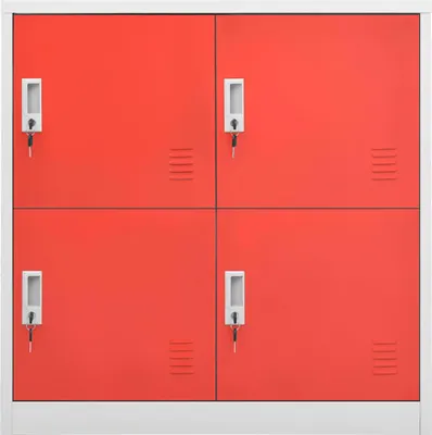 Produktbild von vidaXL Schließfachschrank Hellgrau und Rot 90x45x92,5 cm Stahl