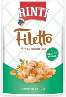 Produktbild von Rinti Filetto Jelly Huhn & Gemüse 100g