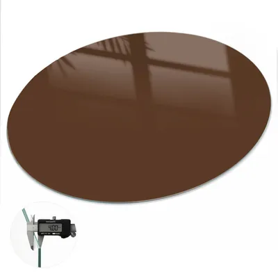 Produktbild von Glas Tischplatte fi60 cm – Tischauflage aus gehärtetem Glas – Glasplatte für Esstisch – Küchentischplatte aus Glas – Tischschutz Glas modern – Dekorative Glasplatte – Pflegeleichte Glastischplatte – Sicherheitsglas Tischplatte – Kastanienbraun
