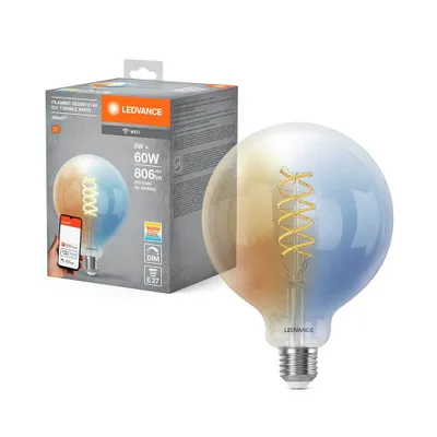 Produktbild von Ledvance Smart+ LED Filament G125 Globe 8W = 60W E27 klar 806lm TW 2700-6500K Dimmbar App Google Alexa WiFi