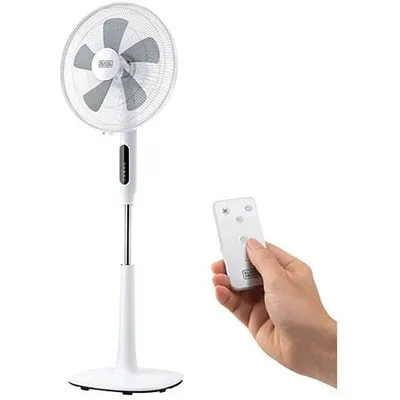 Image de BLACK+DECKER Ventilateur sur pied LED 5 pales blanc
