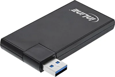 Produktbild von InLine 180 Twist Hub USB 3.0, 4 Port, drehbar, schwarz, USB 3.2 Gen 1 (3.1 Gen 1) Type-A, USB 3.2 Gen 1 (3.1 Gen 1) Type-A, 5000 Mbit/s, Schwarz, Aluminium, Kunststoff, 54 mm