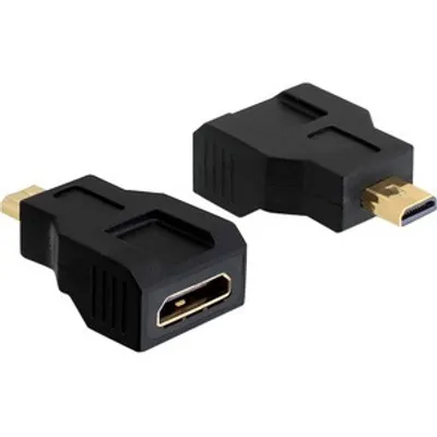 Produktbild von DeLOCK 65271, 19 pin HDMI - C, 19 pin HDMI micro D, Schwarz