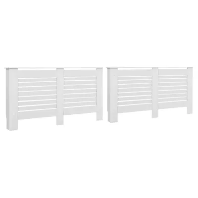 Obrázek produktu pro Kryty na radiátor 2 ks bílé 152 x 19 x 81,5 cm MDF